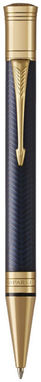 Ручка шариковая Duofold Premium , цвет темно-синий, золотистый - 10700905- Фото №2