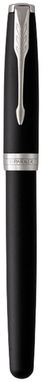 Ручка-роллер Sonnet, цвет сплошной черный, хром - 10701300- Фото №2