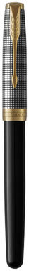 Ручка-ролер Sonnet , колір суцільний чорний, сріблястий - 10701305- Фото №2