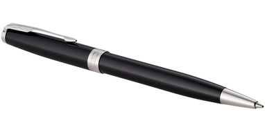 Ручка кулькова Sonnet, колір суцільний чорний, хром - 10701400- Фото №1