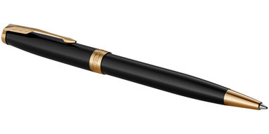 Ручка кулькова Sonnet, колір суцільний чорний, золотистий - 10701401- Фото №1