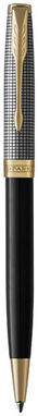 Ручка шариковая Sonnet, цвет сплошной черный, серебристый - 10701405- Фото №2
