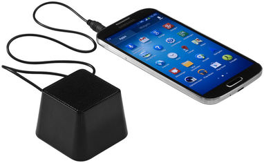 Колонка Nomia з функцією Bluetooth, колір суцільний чорний - 10819200- Фото №6