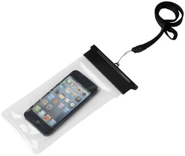 Водонепроницаемый чехол Splash для смартфонов с сенсорным экраном, цвет сплошной черный, прозрачный - 10819900- Фото №4