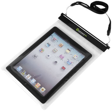 Водонепроницаемый чехол Splash для планшетов с сенсорным экраном, цвет сплошной черный, прозрачный - 10820100- Фото №2