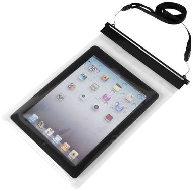 Водонепроницаемый чехол Splash для планшетов с сенсорным экраном, цвет сплошной черный, прозрачный - 10820100- Фото №4