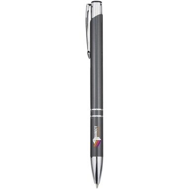 Шариковая ручка Moneta из переработанного алюминия серый - 10798482- Фото №3