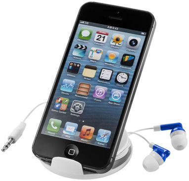 Навушники Storm і підставка для смартфона, колір синій прозорий, білий - 10821801- Фото №7
