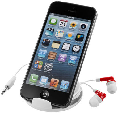 Навушники Storm і підставка для смартфона, колір червоний прозорий, білий - 10821802- Фото №7