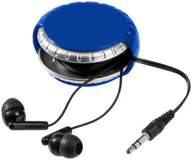 Навушники Windi з чохлом для проводу, колір яскраво-синій, срібний - 10822401- Фото №1