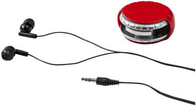 Наушники Windi с чехлом для провода, цвет красный, серебряный - 10822402- Фото №5
