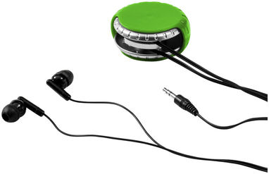 Навушники Windi з чохлом для проводу, колір зелений, срібний - 10822403- Фото №7