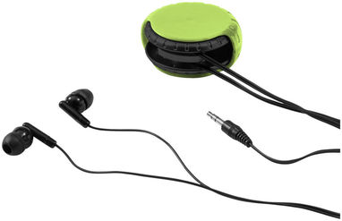 Навушники Windi з чохлом для проводу, колір зелений, суцільний чорний - 10822408- Фото №7