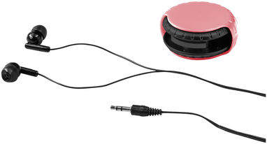 Навушники Windi з чохлом для проводу, колір рожевий, суцільний чорний - 10822409- Фото №6