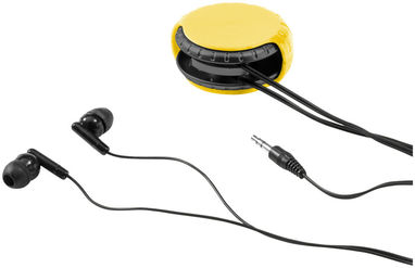 Навушники Windi з чохлом для проводу, колір жовтий, суцільний чорний - 10822410- Фото №7
