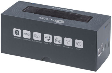 Колонка Sideswipe Bluetooth и NFC, цвет сплошной черный - 10823000- Фото №4