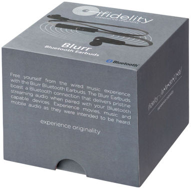 Наушники Blurr с функцией Bluetooth, цвет сплошной черный, серый - 10824000- Фото №4