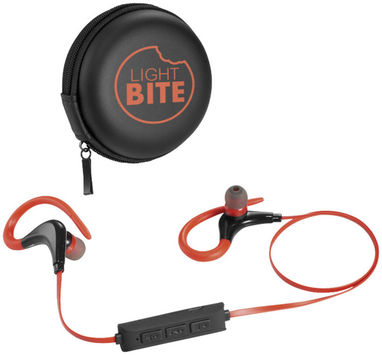 Наушники Buzz Bluetooth, цвет сплошной черный, красный - 10827000- Фото №2