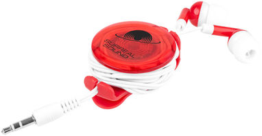 Наушники с фонариком Strix, цвет красный, белый - 10830202- Фото №2