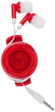 Наушники с фонариком Strix, цвет красный, белый - 10830202- Фото №3