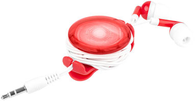 Наушники с фонариком Strix, цвет красный, белый - 10830202- Фото №4