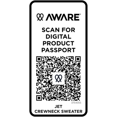 Jet унисекс Aware™ свитер с круглым вырезом из переработанных материалов, цвет темно-синий  размер S - 37543551- Фото №5