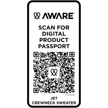Jet унисекс Aware™ свитер с круглым вырезом из переработанных материалов, цвет сплошной черный размер XXL - 37543905- Фото №5 Jet унисекс Aware™ свитер с круглым вырезом из переработанных материалов, цвет сплошной черный размер XXL - 37543905- Фото №5