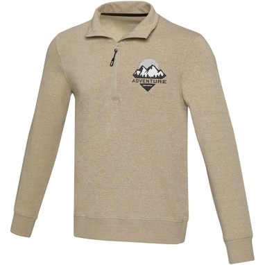 Tin унисекс-свитер с молнией на четверть из переработанных материалов Aware™ , цвет oatmeal  размер XS - 37546070- Фото №2