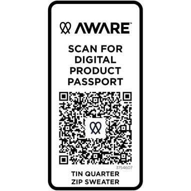 Tin унисекс-свитер с молнией на четверть из переработанных материалов Aware™ , цвет oatmeal  размер XS - 37546070- Фото №5