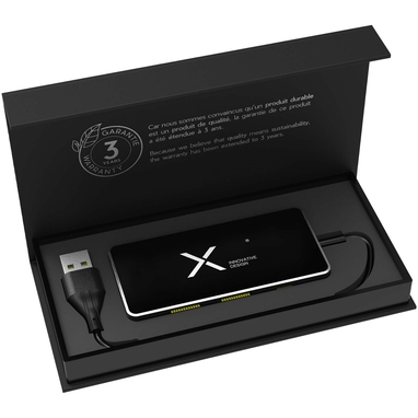 SCX.design H20 USB-концентратор 8-в-1 с двойным входом и 6 портами, цвет сплошной черный - 2PX16590- Фото №2