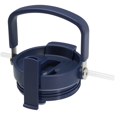 Термостакан Bronx об'ємом 900 мл з міді та переробленої нержавіючої сталі, сертифікованої за стандартом RCS, з вакуумною ізоляцією та кришкою з подвійною функцією, колір темно-синій - 10086455- Фото №7