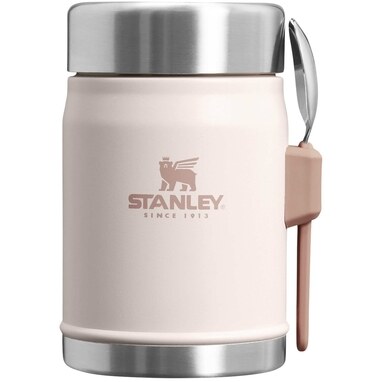 Ланч-бокс для еды объемом 400 мл с ложкой-вилкой Stanley Legendary розовый - 10088141- Фото №1