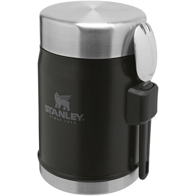 Ланч-бокс для їжі об'ємом 400 мл з ложкою-вилкою Stanley Legendary чорний - 10088190- Фото №1
