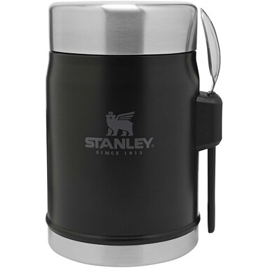 Ланч-бокс для їжі об'ємом 400 мл з ложкою-вилкою Stanley Legendary чорний - 10088190- Фото №3