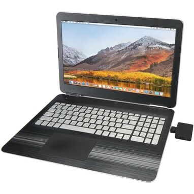 Gaia 4-портовый USB-концентратор с выходом USB-A и Type-C и двойным входом — изготовлен из переработанного пластика сплошной черный - 12444990- Фото №5