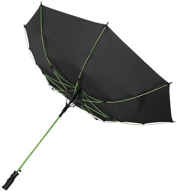 Зонт 23'', цвет сплошной черный, лайм - 10908702- Фото №6