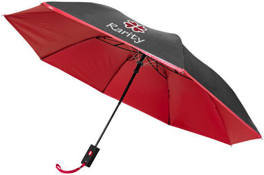 Зонт Spark  21'', цвет сплошной черный, красный - 10909101- Фото №2