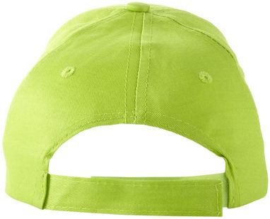 Дитяча кепка Memphis з 5 панелей, колір зелене яблуко - 11103608- Фото №4