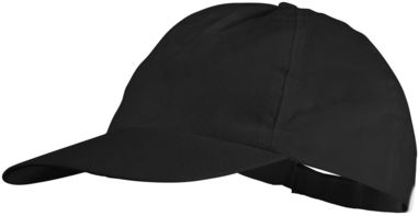 Неткана кепка Basic з 5-ти панелей, колір суцільний чорний - 11106801- Фото №1