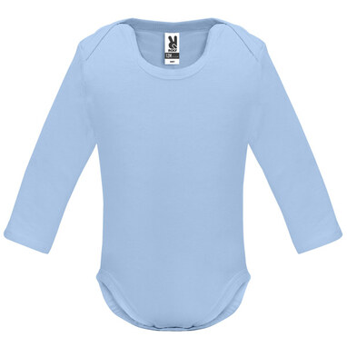 HONEY L/S Боди гладкой вязки для младенца с длинным рукавом небесно-голубой  размер 12 MESES - BD72023610- Фото №1