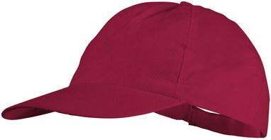 Нетканая кепка Basic из 5-ти панелей, цвет красный - 11106804- Фото №1