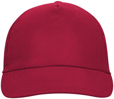 Нетканая кепка Basic из 5-ти панелей, цвет красный - 11106804- Фото №3
