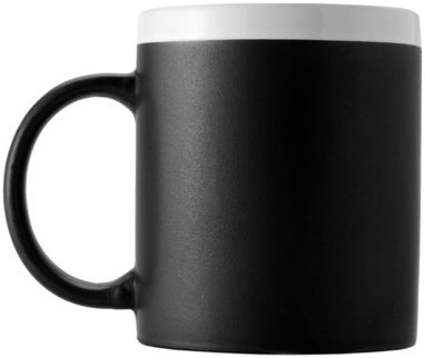 Керамическая кружка с покрытием для рисования мелом, цвет сплошной черный - 11209700- Фото №5