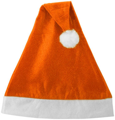 Новорічна шапка, колір оранжевий, білий - 11224403- Фото №3