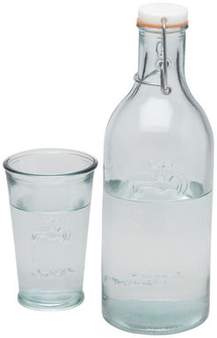 Пляшка зі склянкою для води, колір прозорий - 11227100- Фото №1