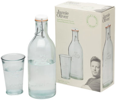 Пляшка зі склянкою для води, колір прозорий - 11227100- Фото №3