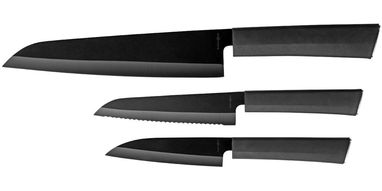 Набор из 3-х ножей Element, цвет сплошной черный - 11258700- Фото №4