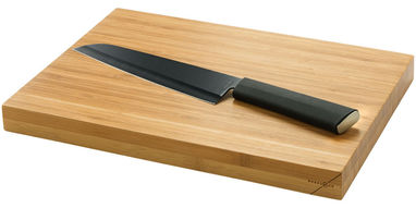Разделочная доска и нож Element, цвет сплошной черный, дерево - 11258800- Фото №5