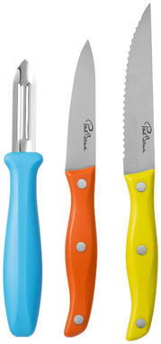 Набір ножів з картоплечисткою, колір багатобарвний - 11265200- Фото №3