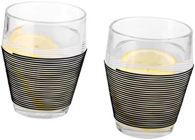 Набір з двох термо-склянок, колір суцільний чорний, прозорий - 11270300- Фото №1